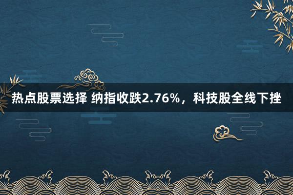 热点股票选择 纳指收跌2.76%，科技股全线下挫