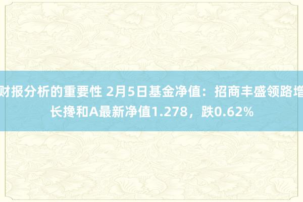 财报分析的重要性 2月5日基金净值：招商丰盛领路增长搀和A最新净值1.278，跌0.62%