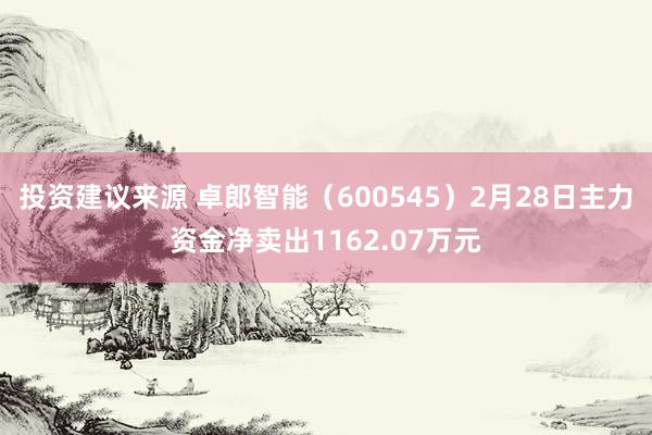 投资建议来源 卓郎智能（600545）2月28日主力资金净卖出1162.07万元